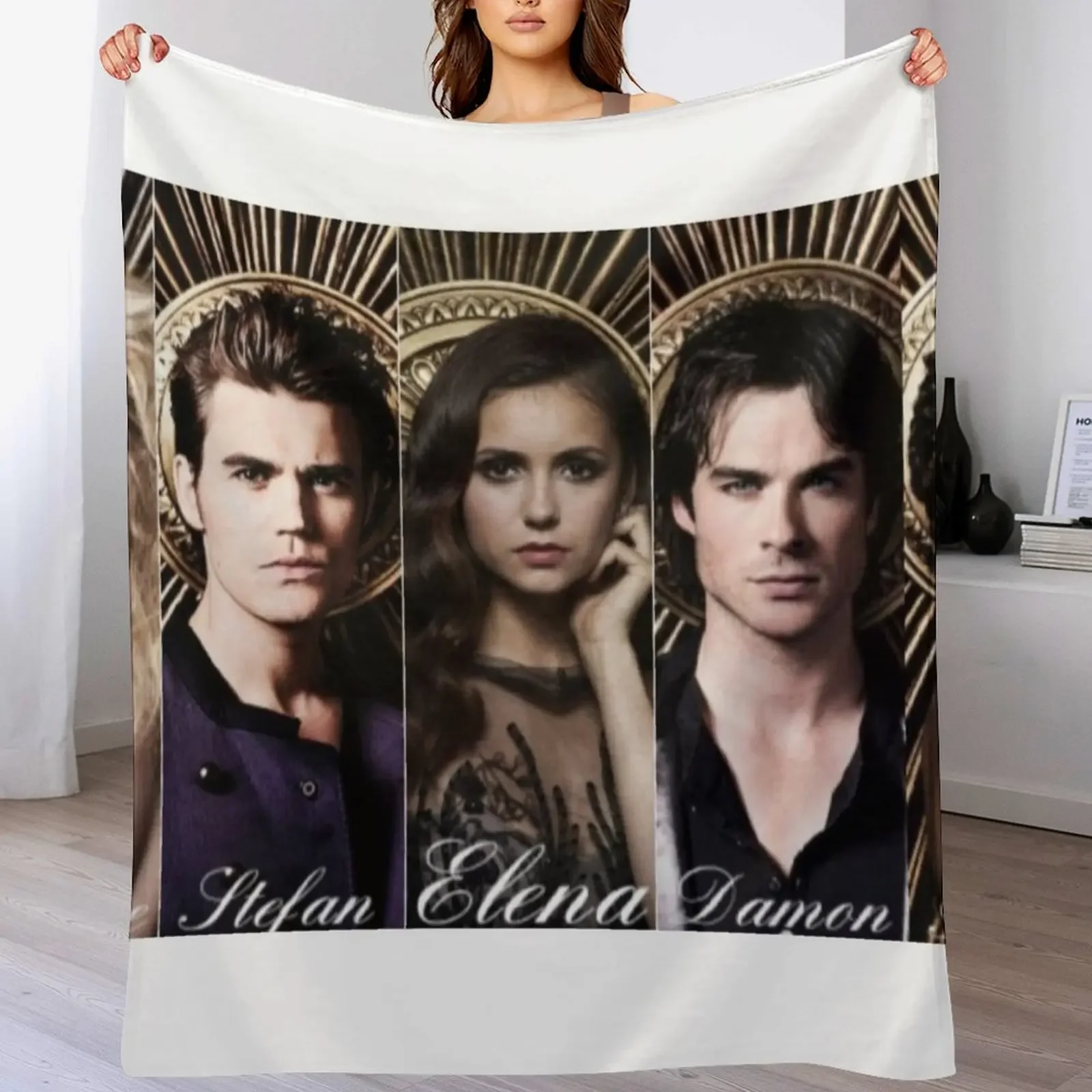 Tvd Cast Photoshoot Throw Blanket Elegant Warm Throw Blanket for Hotel Home