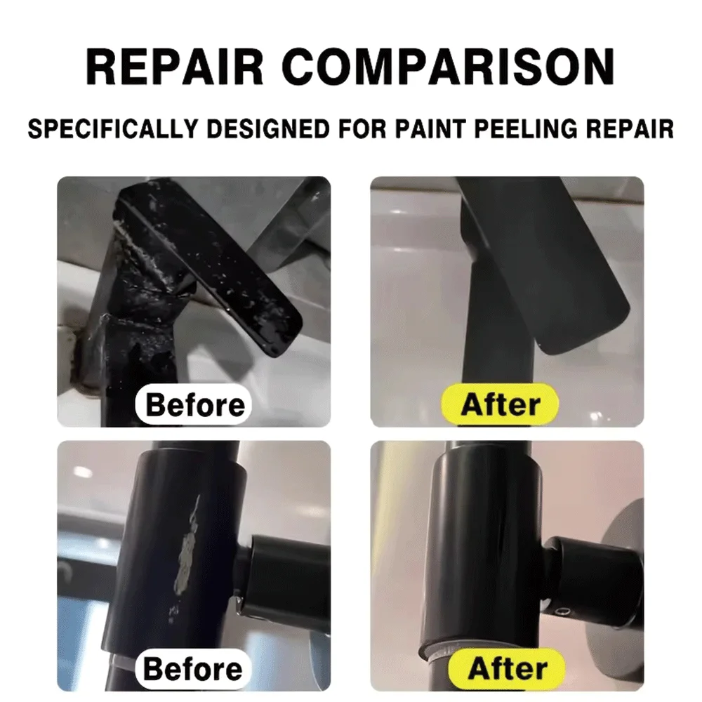 Metal Touch-Up Paint Pen | Black/White/Gray | Faucet Scratch Repair | Bathroom Kitchen & Car Rim Restoration
