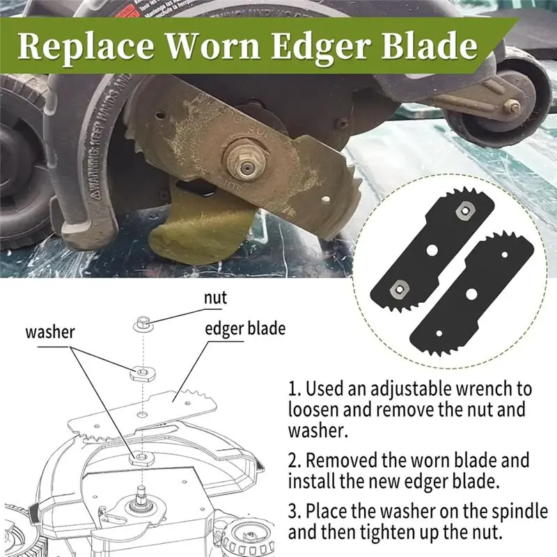 A76I-EB-007 7-1/2In Edge Hog Heavy-Duty Edger Replacement Blade For Black & Decker 2In1 String Trimmer,Fits LE750,LE710