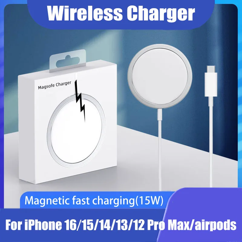 15W Magnetic Chargers Type C Fast Wireless Charger Pad Stand For Magsafe IPhone 16 15 14 13 12 Pro Max PD Phone Charging Dock