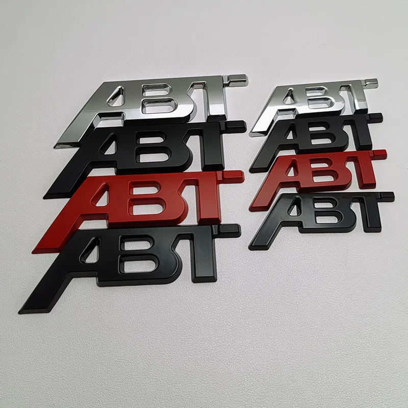 3D Metal Car Fender Trunk Body Tailgate Emblem Badge ABT Logo Decal Sticker
