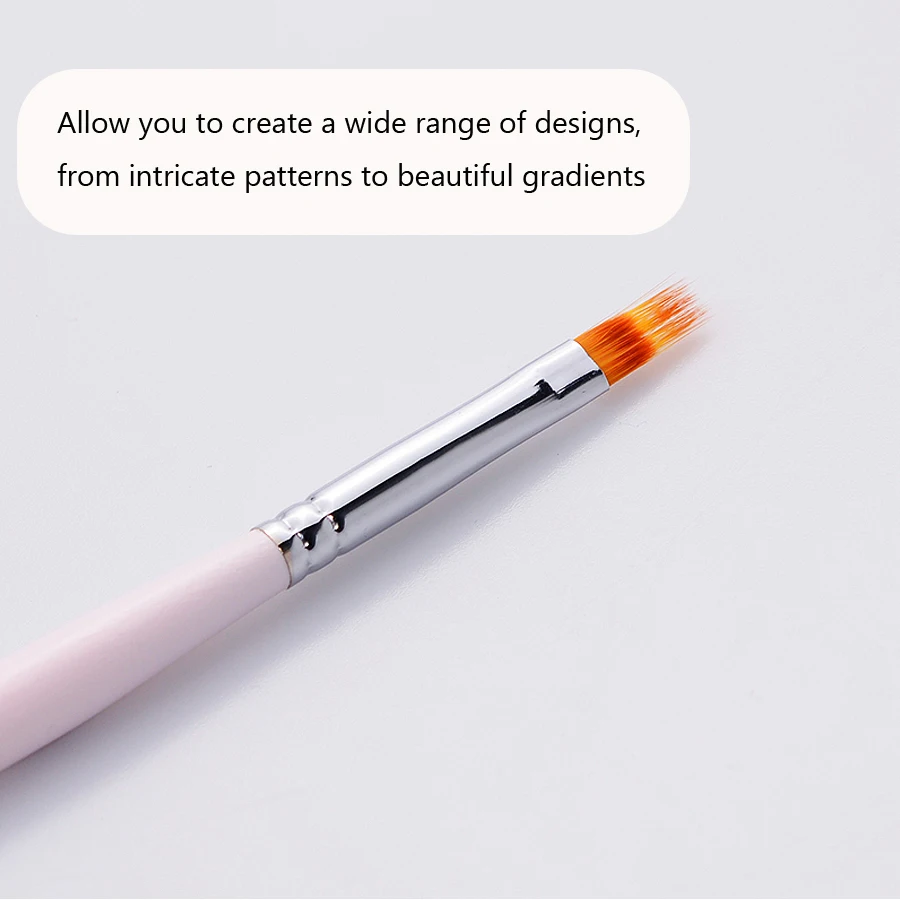부드러운 브러시가 있는 그라디언트 UV 젤 펜, 드로잉 페인팅용 핑크 핸들, 네일 아트 매니큐어 전송 도구, 1PC
