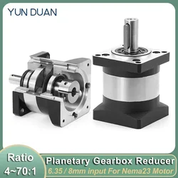 Planetary Reducer Nema23 Stepper Motor Reducer Kit Step-down Gearbox Ratio 4:1-100:1 14mm Shaft 20 arcmin 3000rpm Input