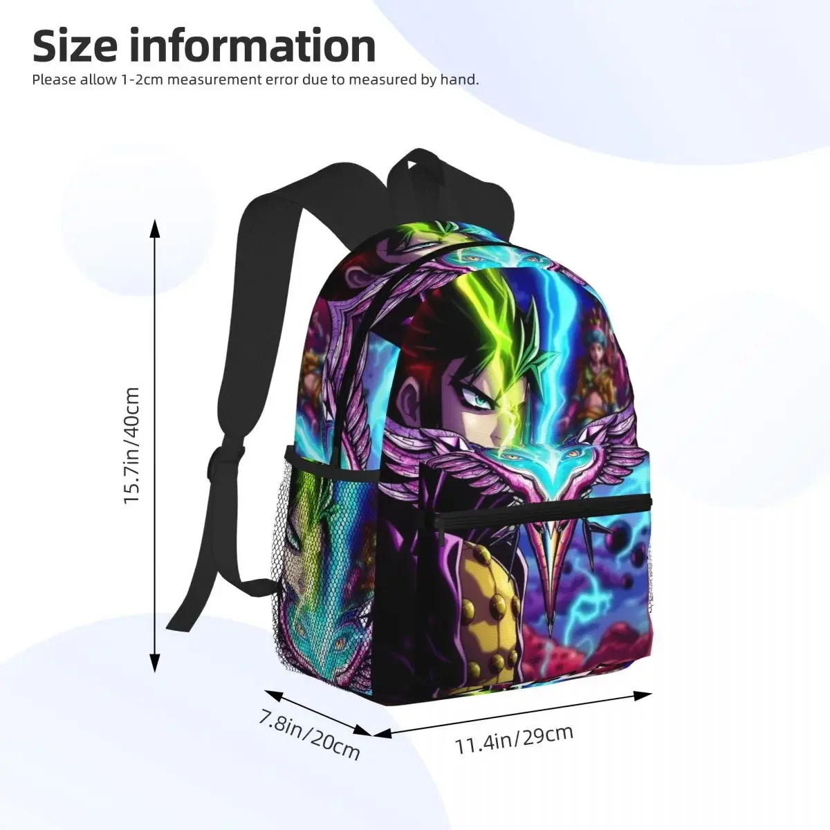Jojo Bizarre Adventure Anime Cartoon Student Backpack School Bag Hiking Travel Daypack for Boys Girls Bookbag Shoulder Bags
