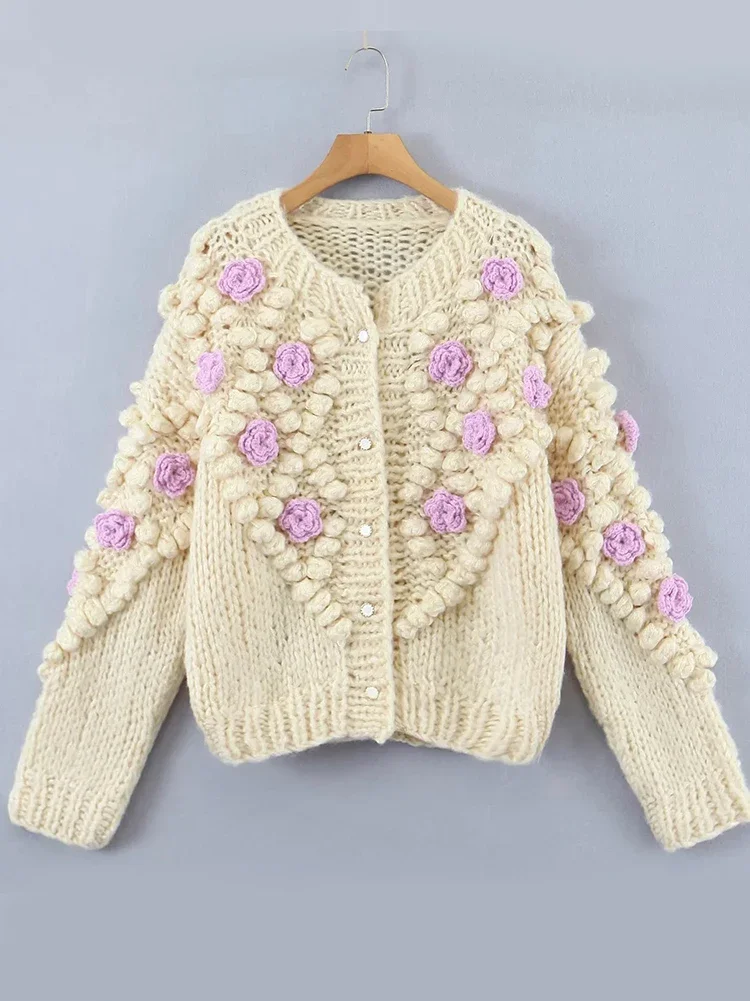 Gypsylady Handmade Chic Cable Knitted Sweater Cardigan Thick Warm Loose Women Autumn Winter Long Sleeve Ladies Sweater Tops New