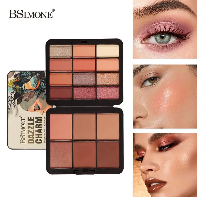 Eyeshadow Palette DIKALU 16-Color Sunset Contour Highlighter Waterproof Long-Lasting Eye Face Makeup Unisex Certified Gift