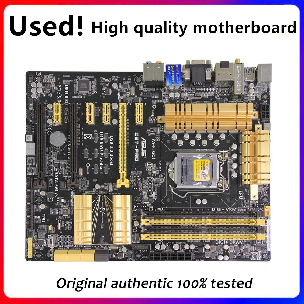 

For Asus Z87-PRO Desktop Motherboard Z87 Z87M LGA 1150 For Core i7 i5 i3 DDR3 SATA3 USB3.0 Original Used Mainboard