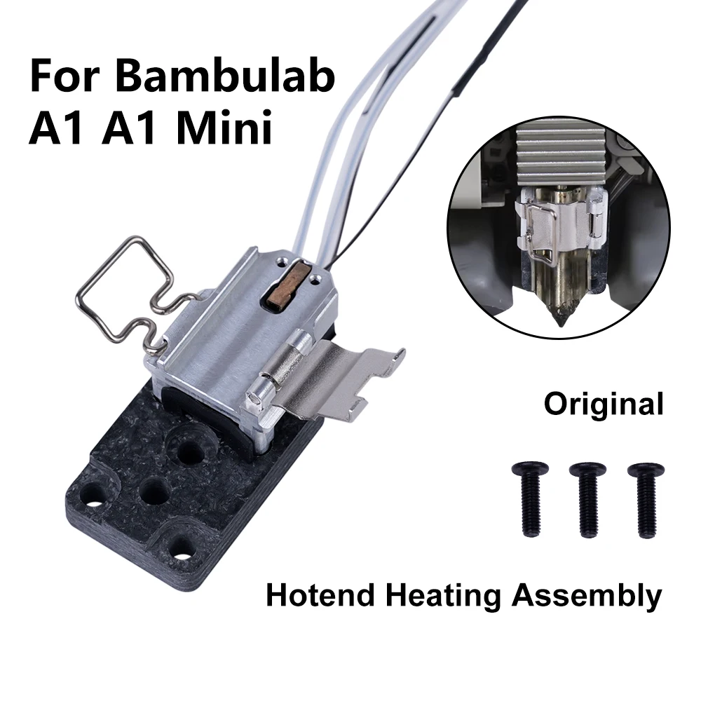 

1/2/3 шт. оригинальный нагревательный комплект в сборе для Bambu Lab A1/A1 Mini Hotend монтажный нагревательный блок в сборе аксессуар для 3D-принтера