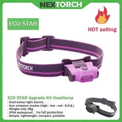 NEXTORCH ECO STAR Upgrade Kit Headlamp Fishing, Camping, Outdoor use, Dog Walking, Birthday Holiday Gift, Clearance,PurPle Black