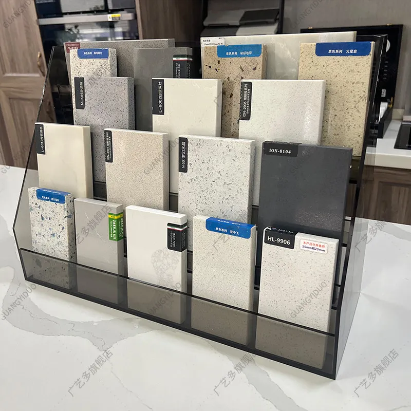 Swatch display rack Whole house custom color block sample rack Cabinet door panel color sample display rack Stone rock