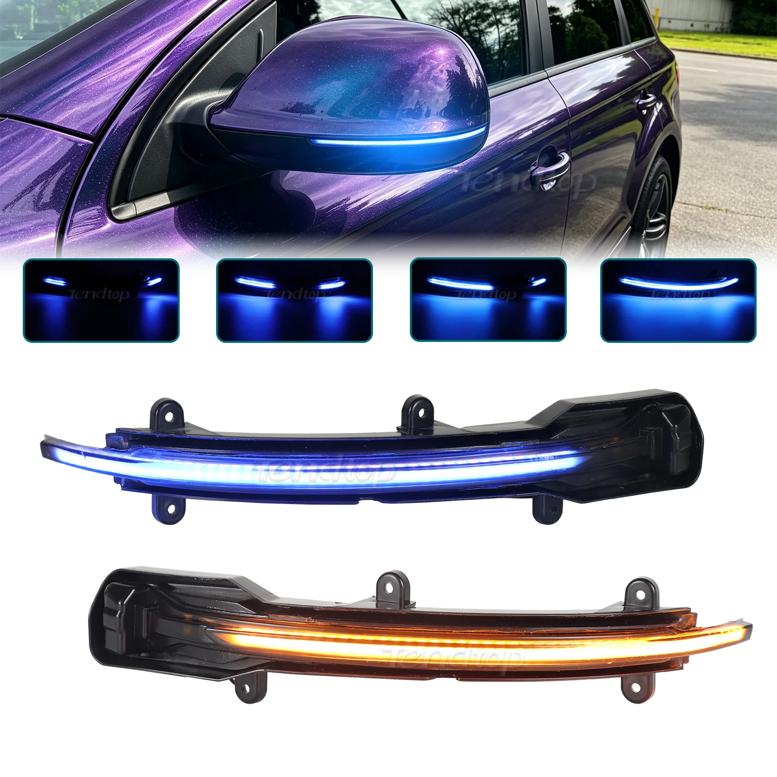 Dynamic Turn Signal Side Mirrors Lamp LED Sequential Blinker Light  For 2010-2017 Audi Q5 2010 - 2015 Audi Q7