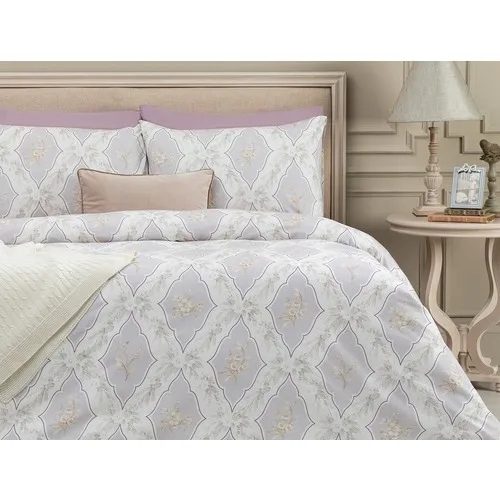 Madame Coco Cadre Double Personality Ranforce Printed Duvet Cover Set-Damson