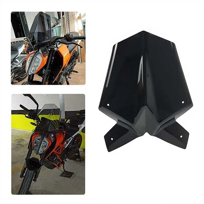 

Motorcycle Windscreen Windshield Screen Shield Wind Deflector Bracket For DUKE 125 200 390 2017-2022