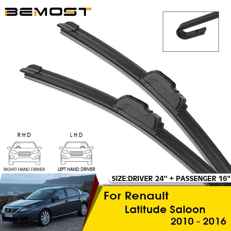 Car Wiper Blades For Renault Latitude Saloon 2010-2016 Windshield Windscreen Front Window Blades 24