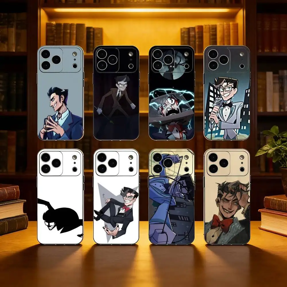 

Vincent W-Whittman Phone Case For iPhone 17,16,15,14,13,12,11 Plus,Pro Max, Black Silicone Cover