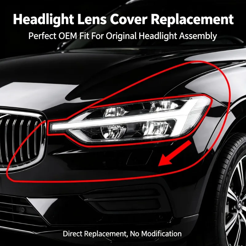 Moggic Headlight Lens Cover For 2007 2008 2009 2010 Cayenne Left Right Replacement Clear Plastic Lampshade Headlight Lens