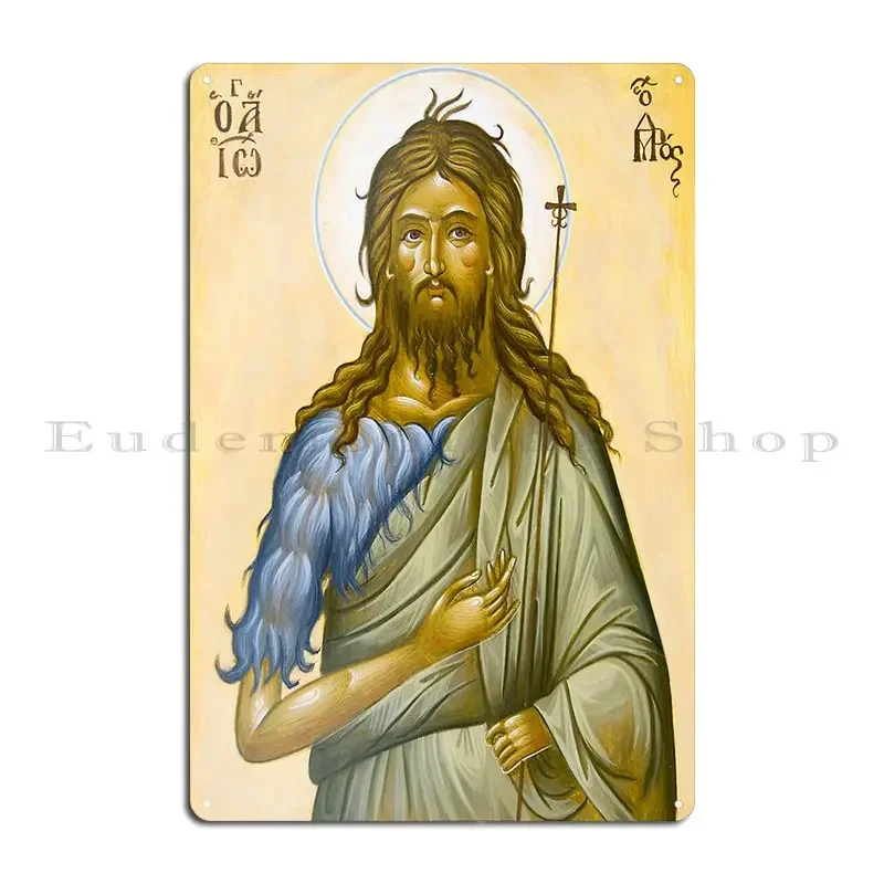 St John The Forerunner And Baptist Metal Sign Pub Mural Designs Cinema Personalized Cinema Tin Sign Poster