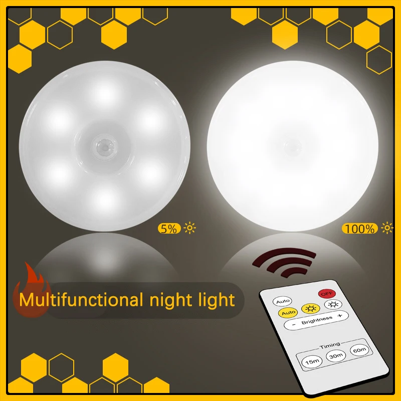 리모컨 야간 조명 바디 센서, 지능형 아이 케어, 기숙사 옷장, 캐비닛 조명, 바이 컬러