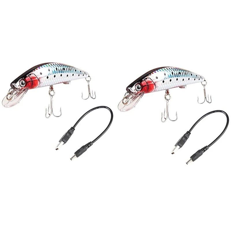 LED USB قابلة للشحن الصيد إغراء ضوء الاصطناعي المتذبذب واقعية المياه العذبة الملونة دائم سهلة التركيب سهلة الاستخدام