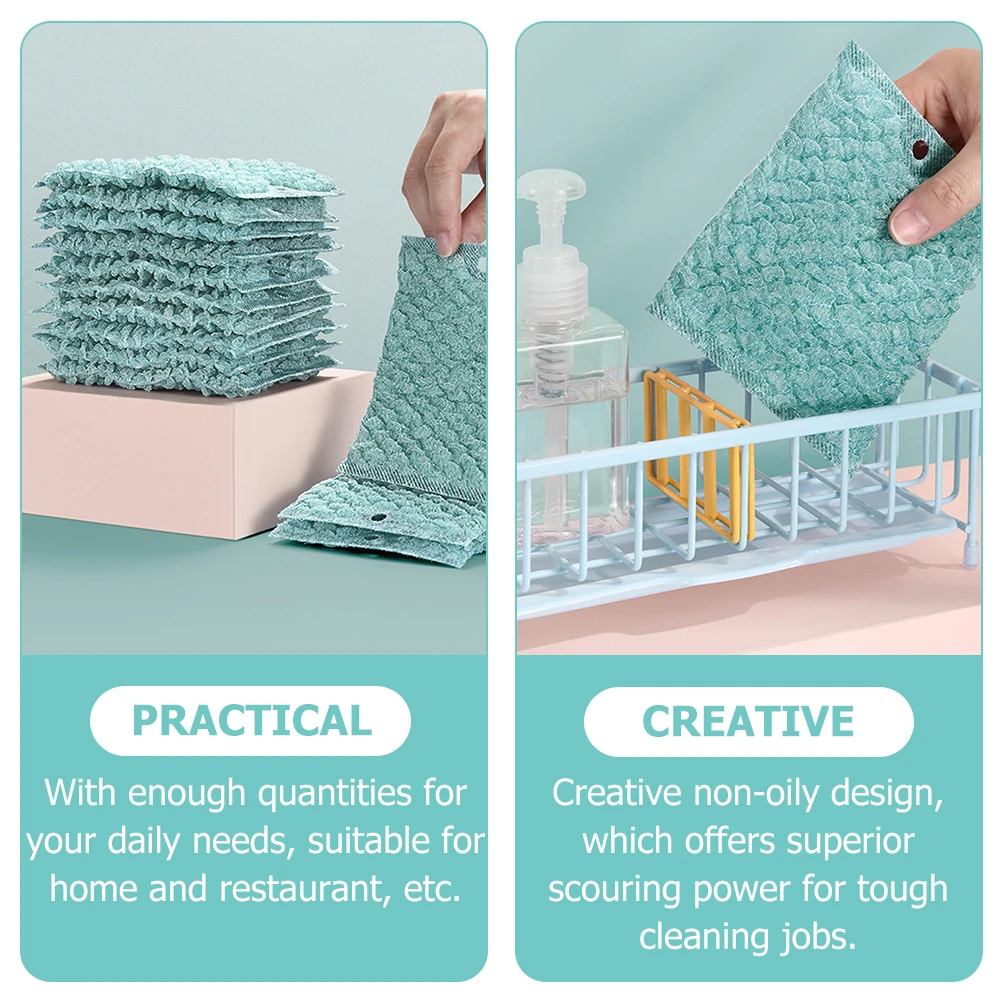 

6pcs Dish Washing Cloths Non-Oily Kitchen Dishcloth Household Cleaning Rags For Dishes Bowls Pots Fruit Home Walls