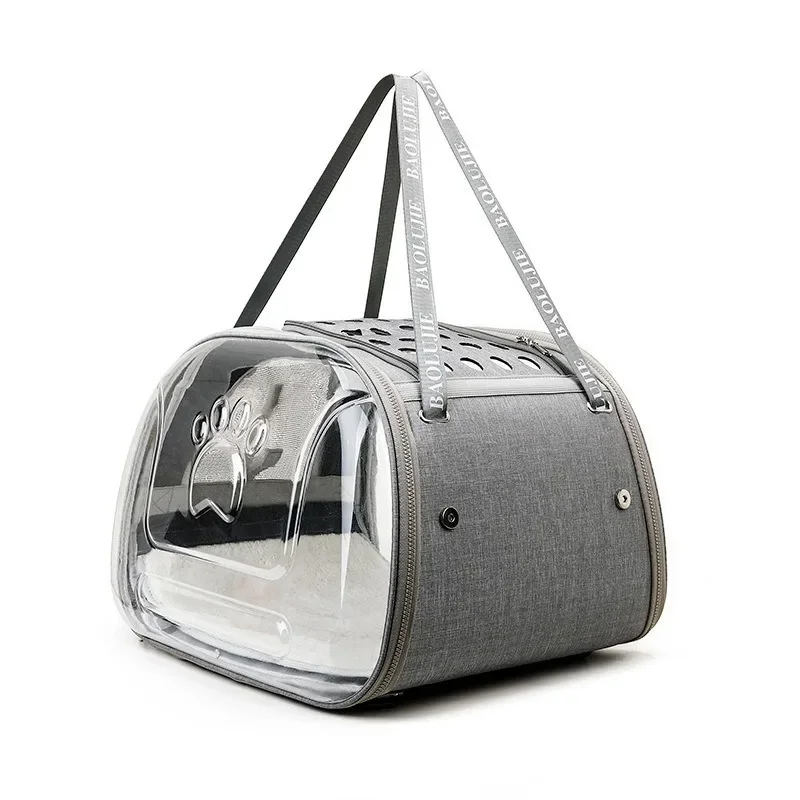 Cat Dog Backpack Large Capacity Cat Dog Space Capsule Multi-function Transparent Crossbody Handheld Pet Backpack