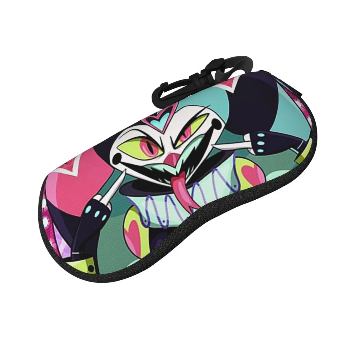 Fizzarolli Helluva Boss Shell Brillenetui, tragbare Sonnenbrillenbox für Damen und Herren, weiche Brillentasche