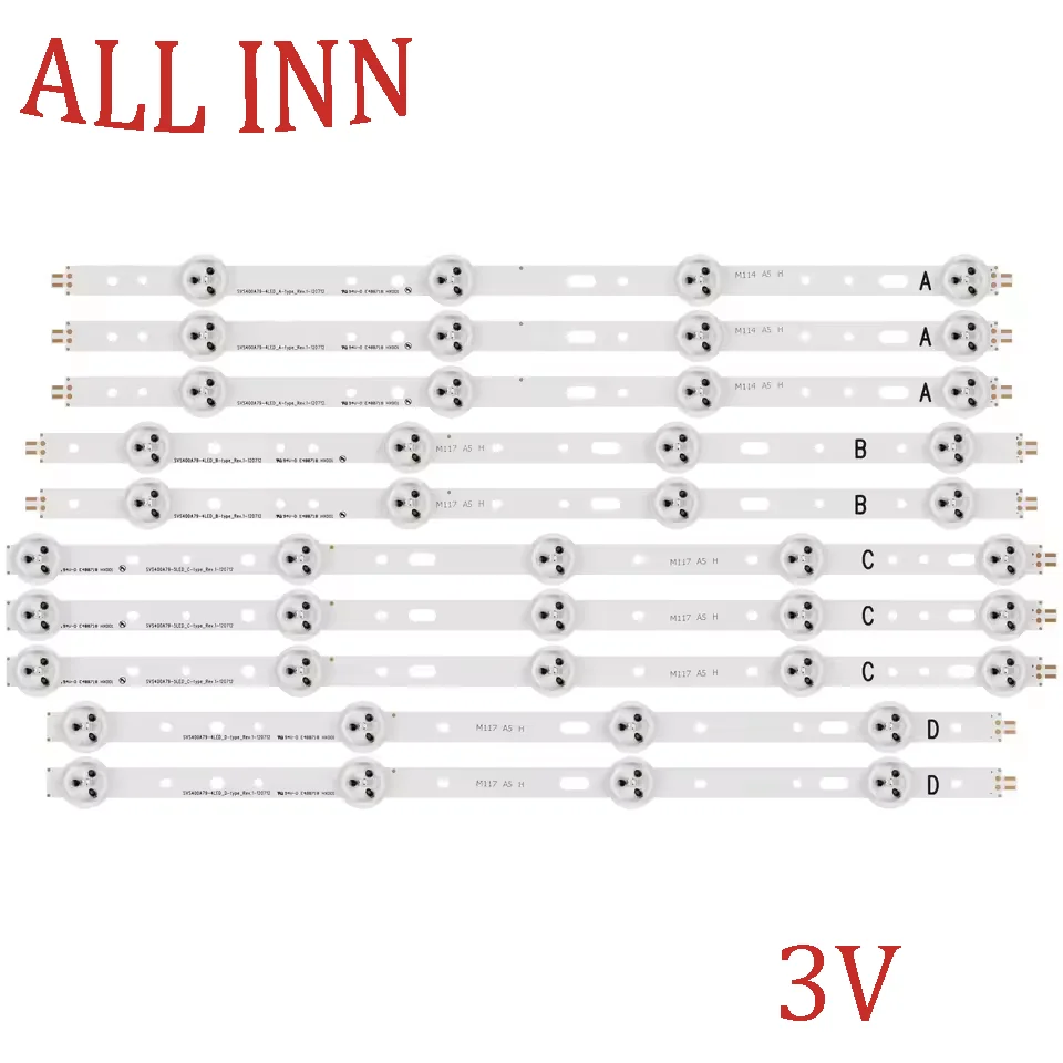 

Лента светодиодной подсветки для Phi lips 40PFL3078/12 40PFL3208T/60 40PFL3208H/12 40PFL3107H/12 40PFL3208K/12 SVS400A73 40/122I