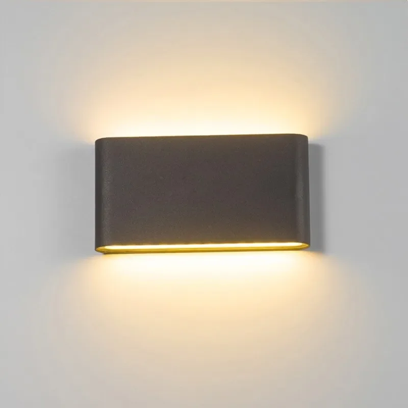 DC12-24V Wall Light Aluminum 6W 12W Indoor Wall Lamp IP65 Waterproof Up Down Corridor Lights for Home Stairs Bedroom Bedside view 3