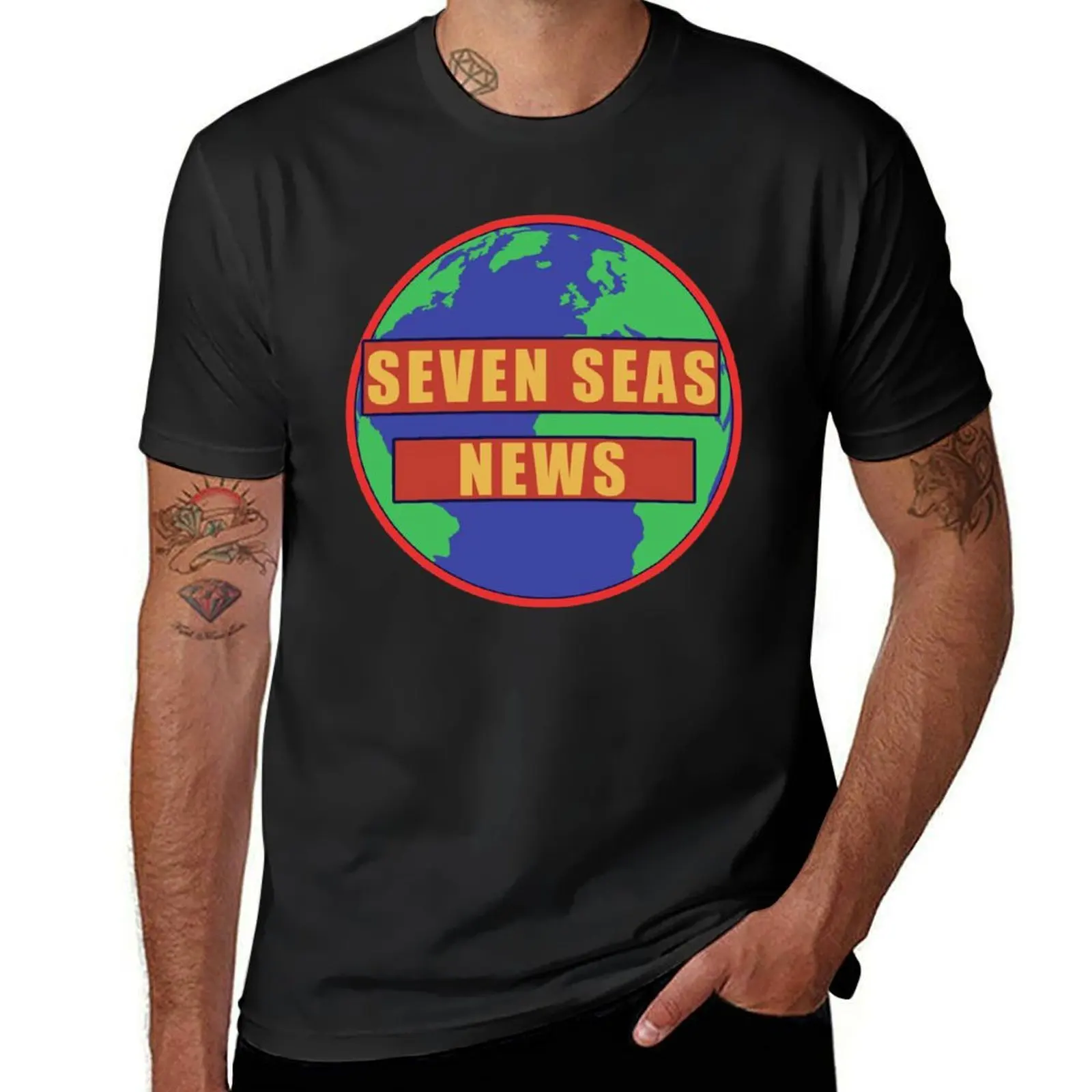 Seven Seas News - Suite Life On Deck T-Shirt oversizeds Blouse tops boys whites mens workout shirts