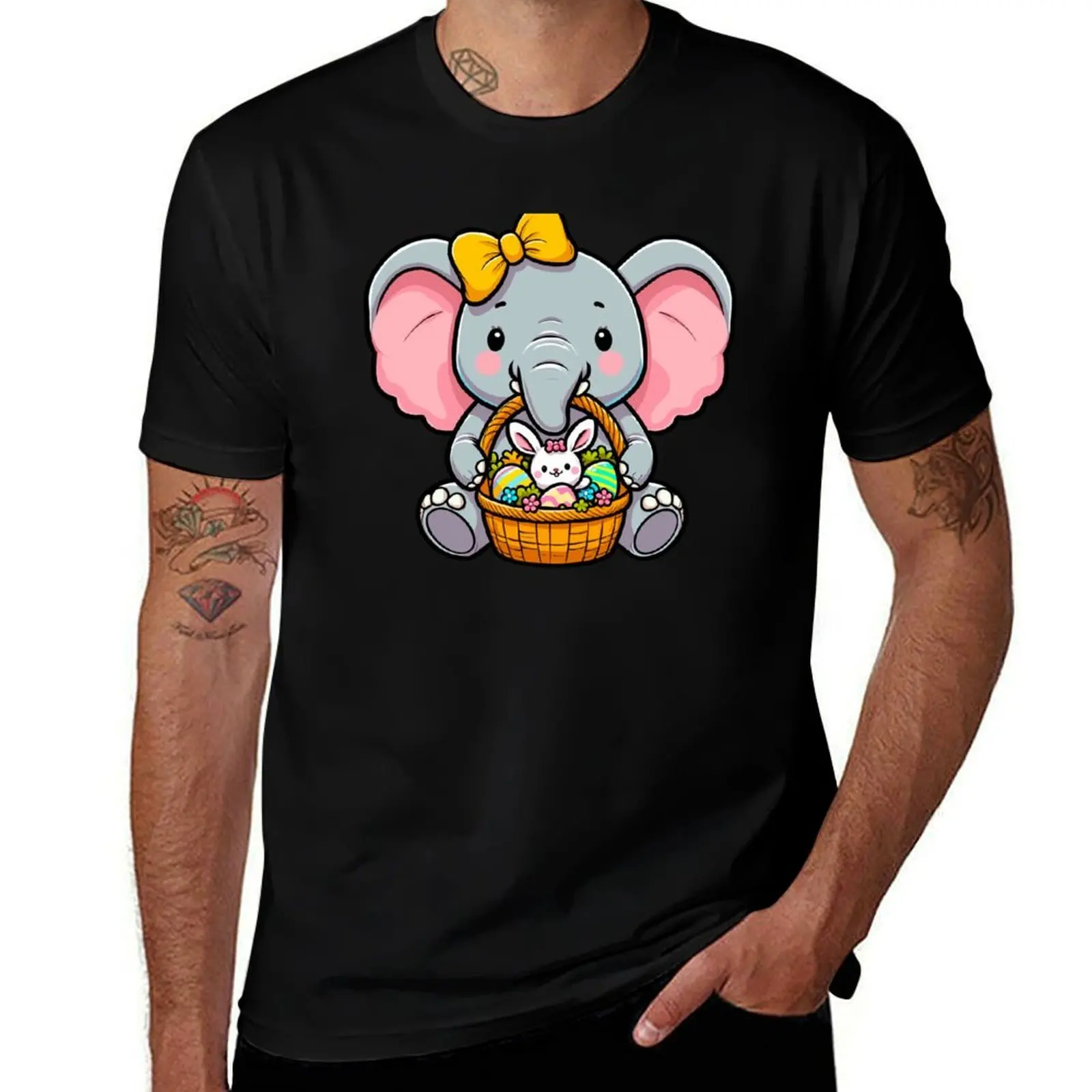 Elephant With Easter Basket T-Shirt t shirts designer T-Shirt
