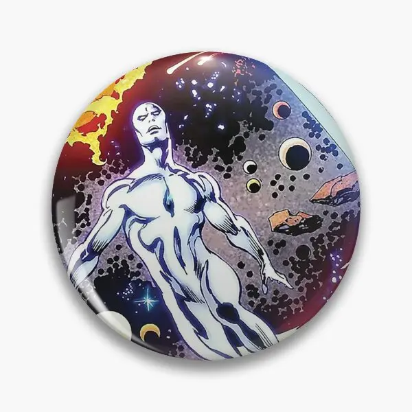 Cosmic Protector Silver Surfer  Soft Button Pin Clothes Cute Women Jewelry Creative Brooch Hat Metal Badge Lover Funny Decor