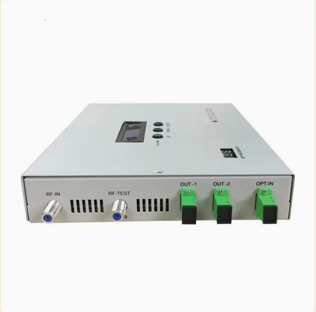

Мини-волоконный лазерный передатчик CATV 1550 нм с 2 выходами 10 МВт 20 дБм