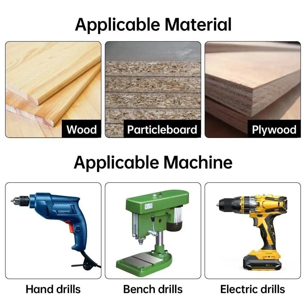 

New 8/10MM Wood Drilling Woodworking Tools HSS Counter Sink Router Bit Professional Hole Punch Screw Drill