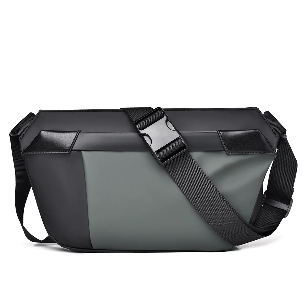 

New fashion color matching messenger bag men's portable Joker chest bag business commuting simple shoulder bag.