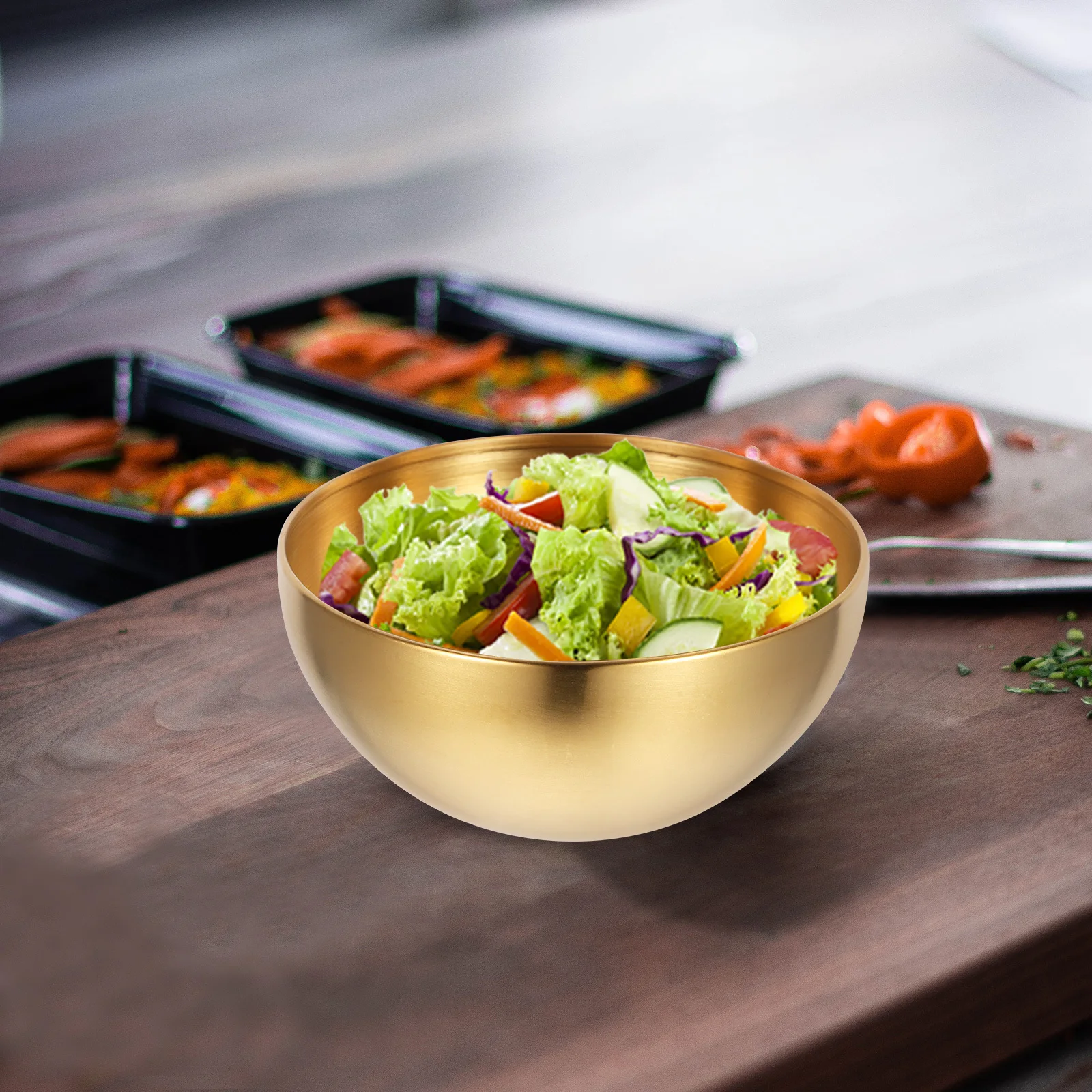 

2pcs Stainless Steel Fruit Bowl 10Cm Home Kitchen Use Food Serving Bowl Soup Rice Noodle Salad Container Kitchen Tableware