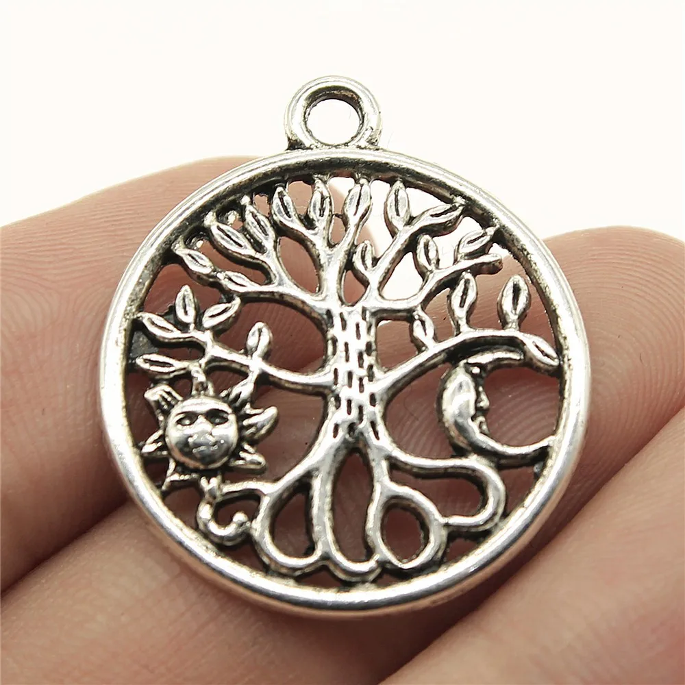 20pcs Charms Zodiac Sun Moon Tibetan Bronze Silver Color Pendants Antique Jewelry Making DIY Handmade Craft view 6