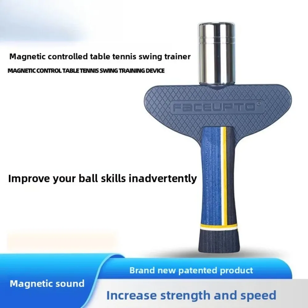 Table Tennis Strength Trainer Magnetic Control Sounding Arc Ball Training Straight Racket Horizontal Pull 304 Stainless Steel