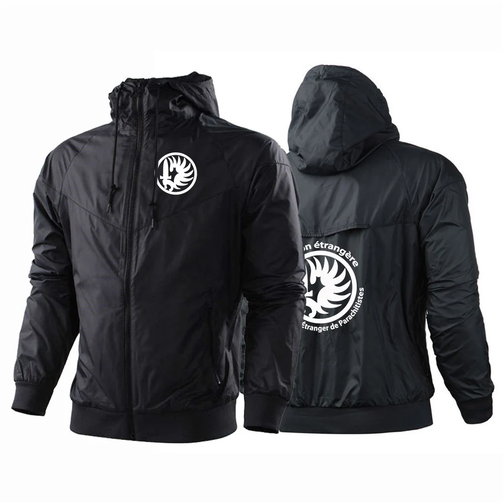 French Foreign Legion Special Forces War Army Men's Outdoor Cycling Coat with Hood Streetwear Hiking Windproof Jackets Hoodies