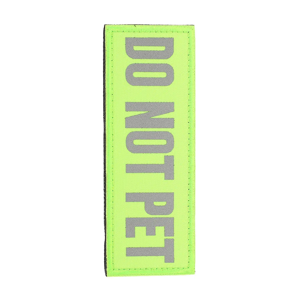 Do Not Pet Service Dog Patch Reflective Night Safety Training Accessory for Harness Vest Collar Leash Working Dogs Gear