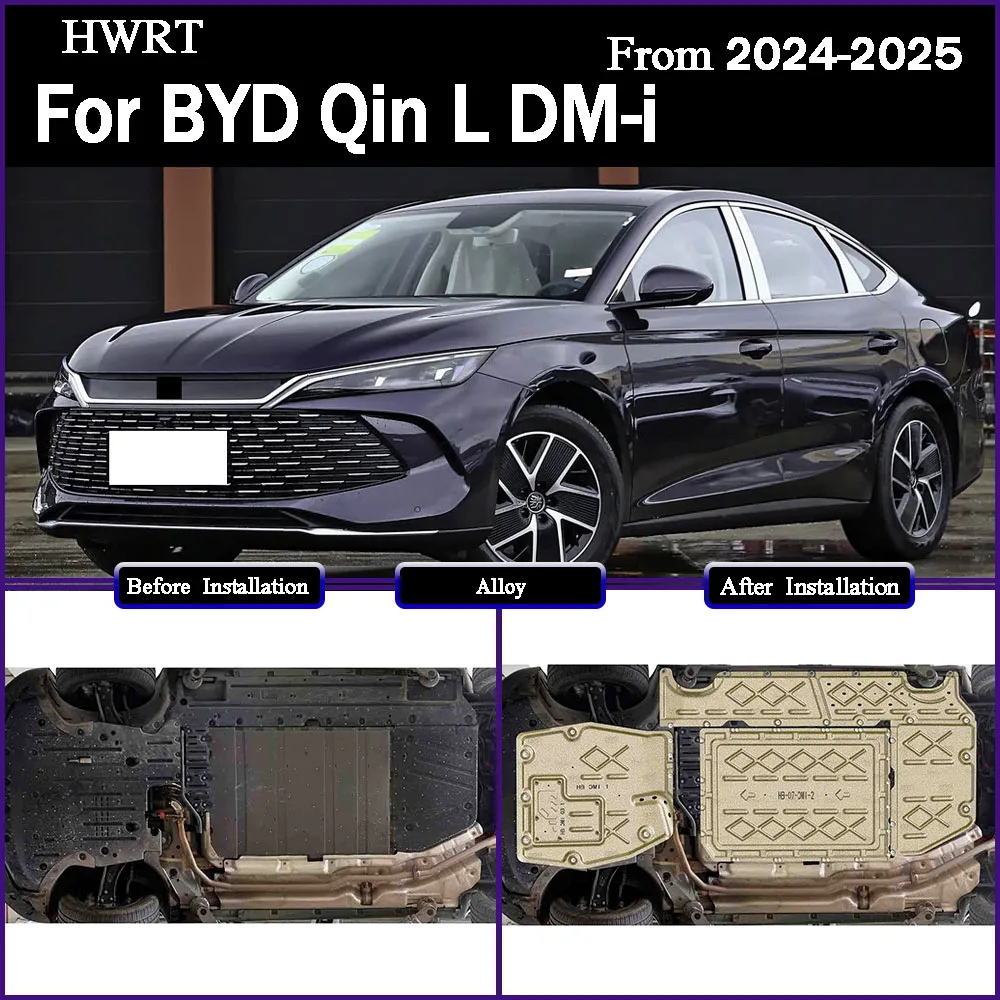 

For BYD Qin L DM-i 2024-2025 120KM Protecitve Plate For Motor And Battery Chassis Guard Board Protection Plate Protective Guard