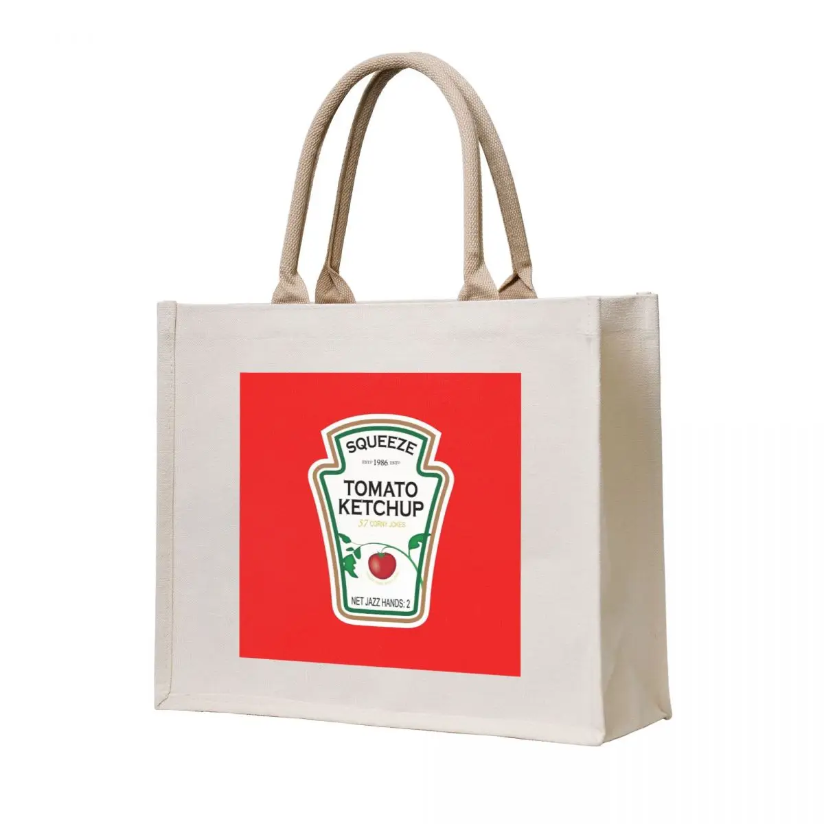 

Funny Ketchup Label Tote Bag free delivery bags large size bags personalized tote bag Women's shopper