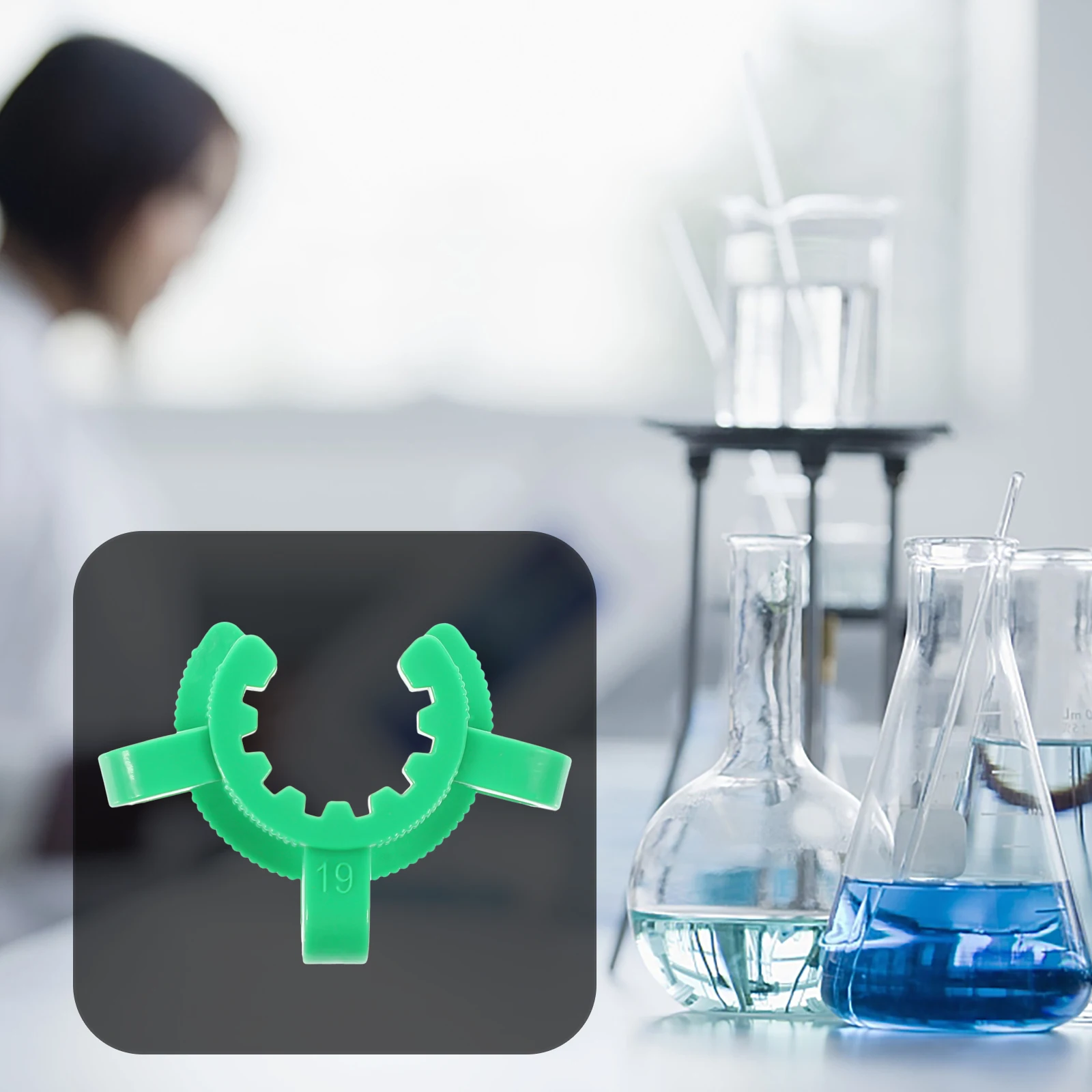 

Laboratory Test Tube Clamp Plastic Keck Labs Ground Glass Conical Mounting Flasks Clamps Chemical Experiment