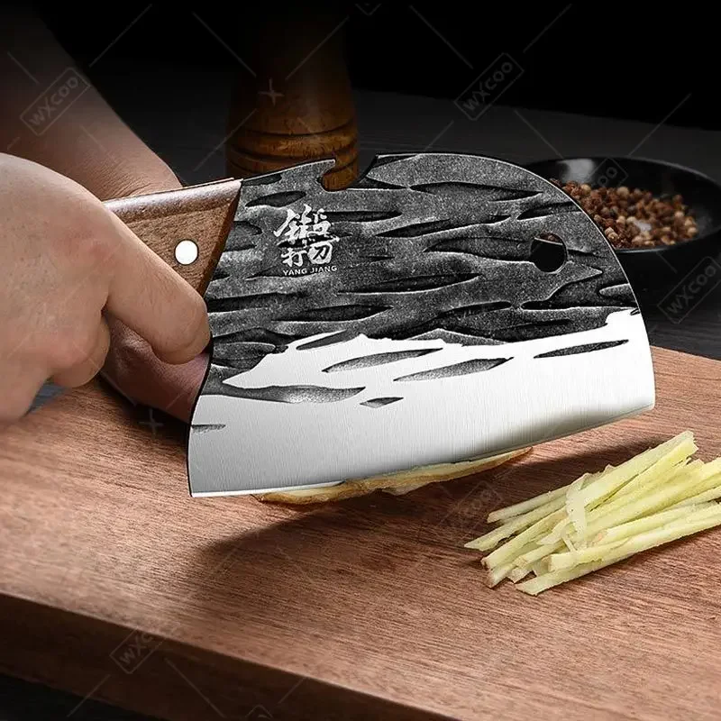 WXCOO Hand-Forged Meat Cleaver Professional Chef Knives Stainless Steel Boning Knife Kitchen Tools Household Fruit Peeler