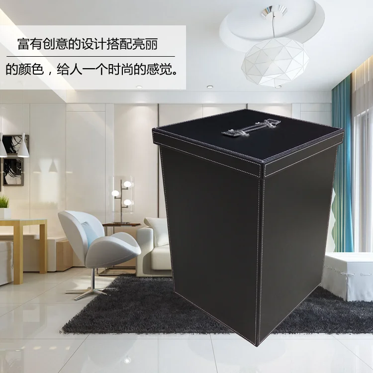 High end leather sample room shoe cover storage box