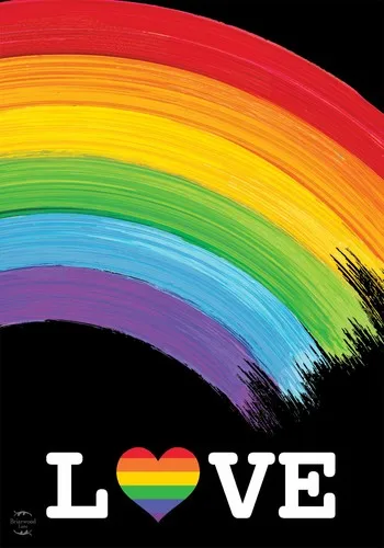 Rainbow Love House Flag Pride 28