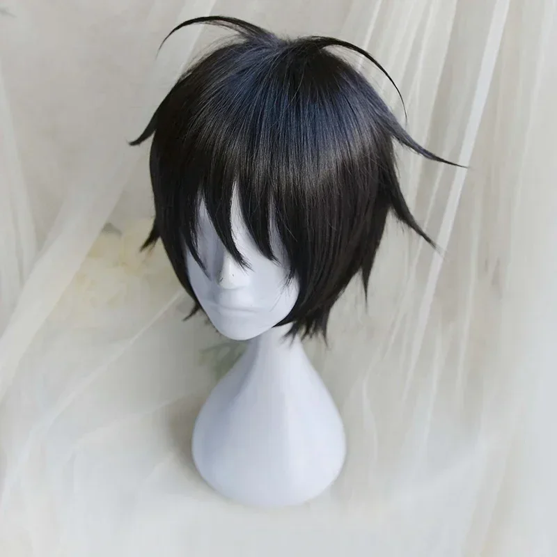 High Quality Anime Monkey D. Luffy Short Black Cosplay Wig Heat Resistant Synthetic Hair Wigs