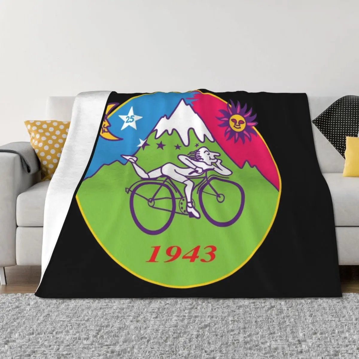 

Albert Hofmann Bicycle Day LSD 1943 Throw Blanket Fashion Sofas Baby Flannels Blankets