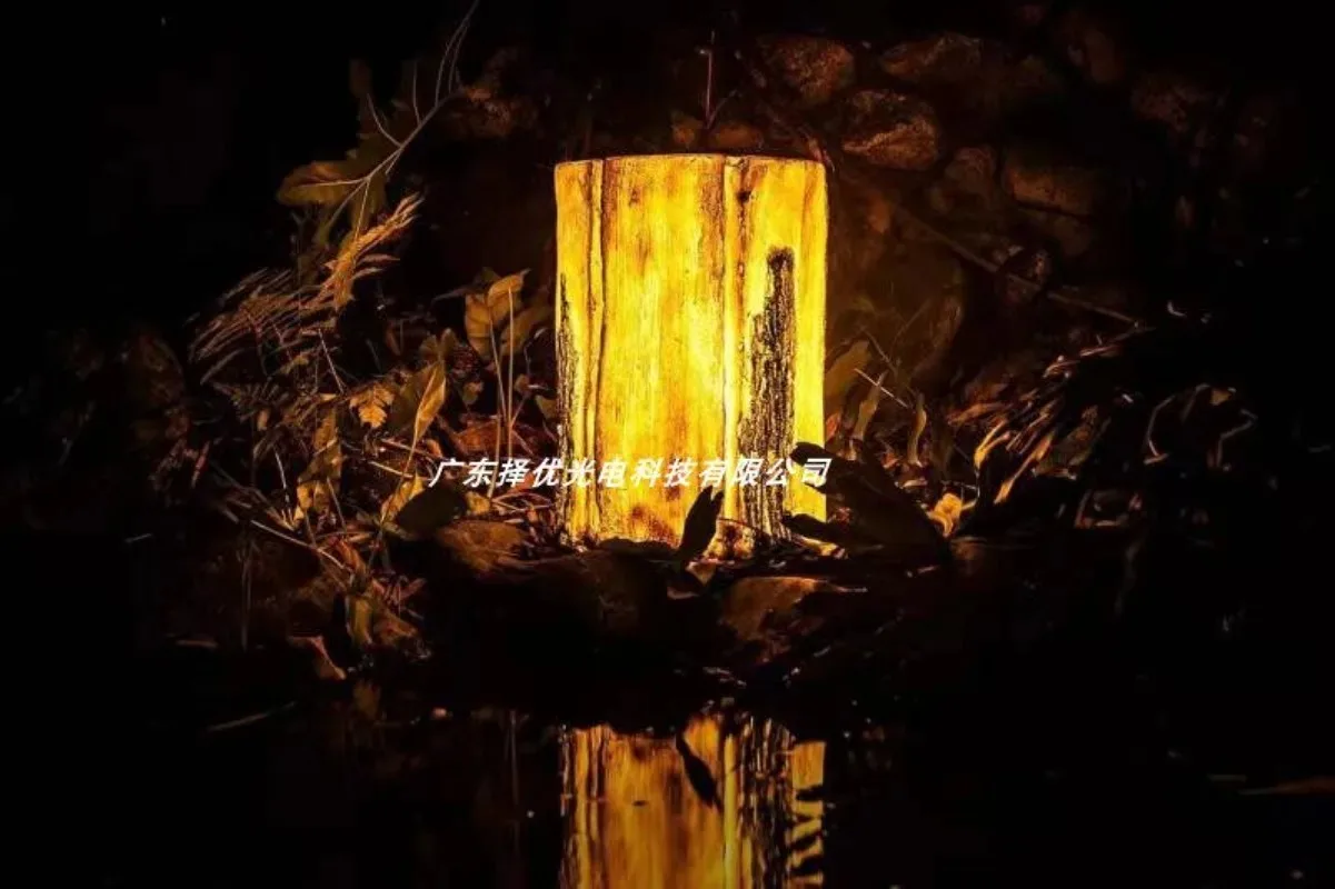 LED luminous stump light outdoor waterproof garden landscape simulation stump light park lawn resin bush light