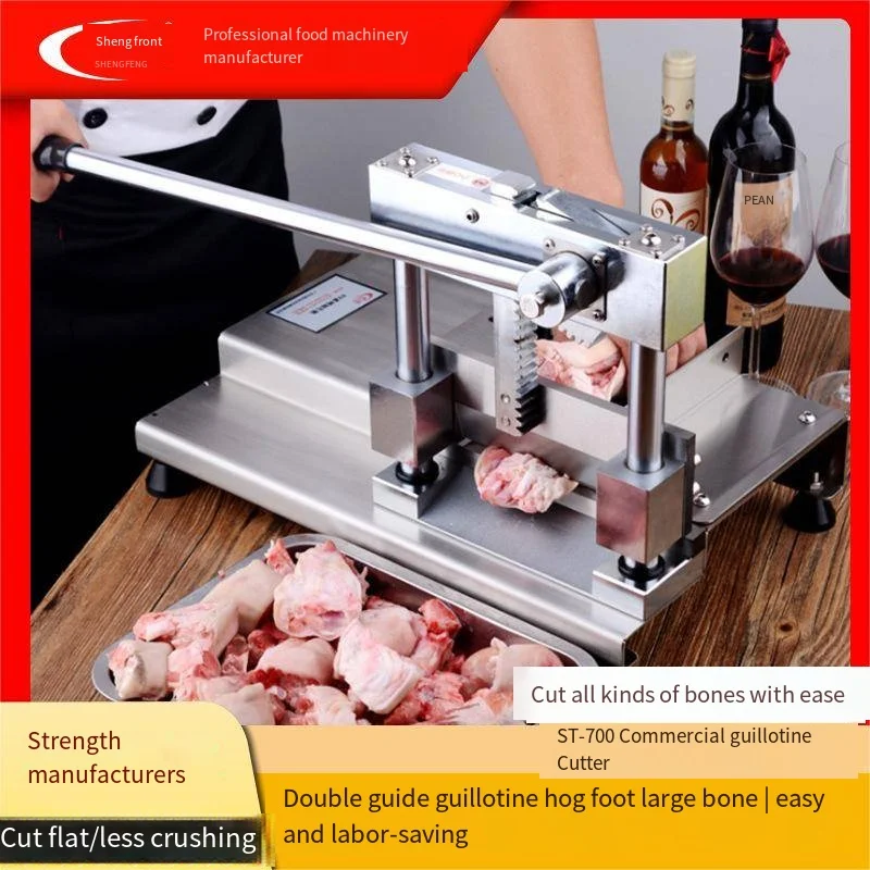 Commercial Bone Cutting Machine For Cutting Pork Ribs And Pig Trotters, Thickened Stainless Steel Knifecuchillos Carniceros 427