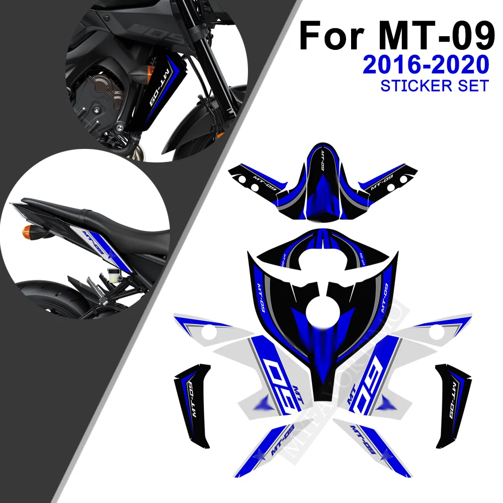 

For Yamaha MT09 MT FZ SP 09 09SP 2016 - 2020 Motorcycle Fuel Tank Pad Body Sticker Front Wheel Fender Windshield Decal Kit